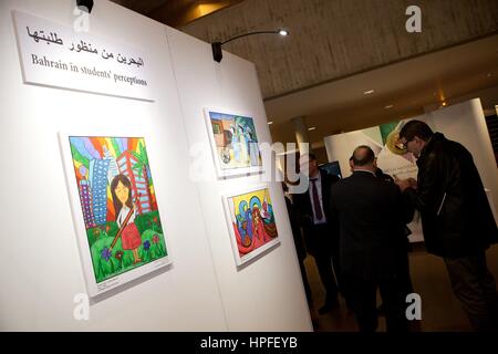 Paris, France. 21st February 2017. UNESCO - King Hamad Bin Isa Al-Khalifa Prize, for the use of Information and Communication Technologies in Education, Paris, France Credit: Ania Freindorf/Alamy Live News Stock Photo