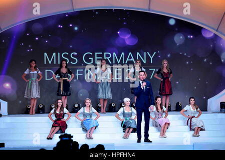 February 18, 2017 - Miss Germany 2016, Lena BrÃ¶der, has passed her crown to the newly elected Miss Germany 2018, Soraya Kohlmann, a 18 years old from Sachsen, Germany, at the finale of Miss Germany 2017. Miss Germany 2017 has taken place at the Europa Park in the south western city of Rust on 18th February 2017. Twenty-one finalists have competed for the title, and the selection was done by a VIP celebrity jury Credit: Abdelwaheb Omar/ImagesLive/ZUMA Wire/Alamy Live News Stock Photo