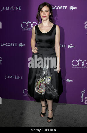 Los Angeles, Us. 21st Feb, 2017. Actress Maggie Siff arrives at the 19th Costume Designers Guild Awards, CDGA, at Hotel Beverly Hilton in Los Angeles, USA, on 21 February 2017. - NO WIRE SERVICE - Photo: Hubert Boesl/dpa/Alamy Live News Stock Photo