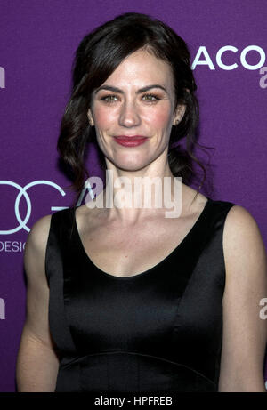 Los Angeles, Us. 21st Feb, 2017. Actress Maggie Siff arrives at the 19th Costume Designers Guild Awards, CDGA, at Hotel Beverly Hilton in Los Angeles, USA, on 21 February 2017. - NO WIRE SERVICE - Photo: Hubert Boesl/dpa/Alamy Live News Stock Photo