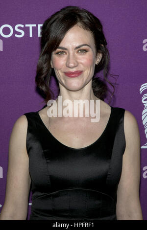 Los Angeles, Us. 21st Feb, 2017. Actress Maggie Siff arrives at the 19th Costume Designers Guild Awards, CDGA, at Hotel Beverly Hilton in Los Angeles, USA, on 21 February 2017. - NO WIRE SERVICE - Photo: Hubert Boesl/dpa/Alamy Live News Stock Photo