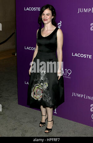 Los Angeles, Us. 21st Feb, 2017. Actress Maggie Siff arrives at the 19th Costume Designers Guild Awards, CDGA, at Hotel Beverly Hilton in Los Angeles, USA, on 21 February 2017. - NO WIRE SERVICE - Photo: Hubert Boesl/dpa/Alamy Live News Stock Photo