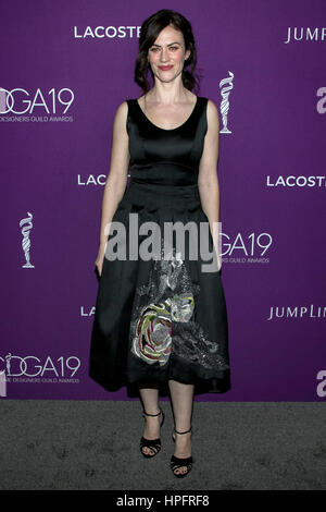 Los Angeles, Us. 21st Feb, 2017. Actress Maggie Siff arrives at the 19th Costume Designers Guild Awards, CDGA, at Hotel Beverly Hilton in Los Angeles, USA, on 21 February 2017. - NO WIRE SERVICE - Photo: Hubert Boesl/dpa/Alamy Live News Stock Photo