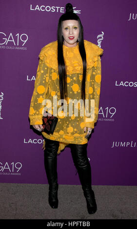 Los Angeles, USA. 21st Feb, 2017. Designer B. Akerlund arrives at the 19th Costume Designers Guild Awards, CDGA, at Hotel Beverly Hilton in Los Angeles, USA, on 21 February 2017. Credit: dpa picture alliance/Alamy Live News Stock Photo