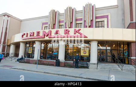 Image of CineMark movie Theater marquee. Downers Grove Illinois IL USA Stock Photo