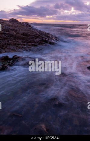 Rocky coast at Dunure Ayrshire. Stock Photo
