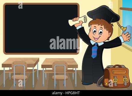Graduation theme image 6 - eps10 vector illustration. Stock Vector