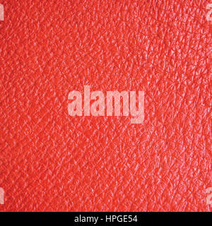 Red grain leather texture, large macro closeup, textured background pattern Stock Photo