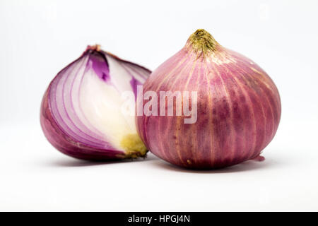 shallots isolated on white background Stock Photo