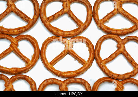 Pretzel snack on white background Stock Photo