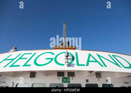 Helgoland, island in the German North Sea, ferry boat, Stock Photo