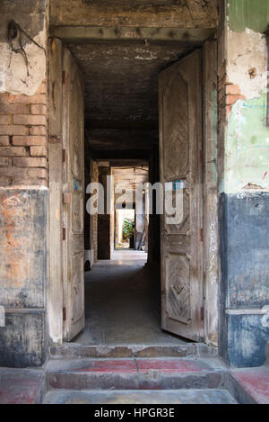 Doorway and passage in Indian village. Stock Photo