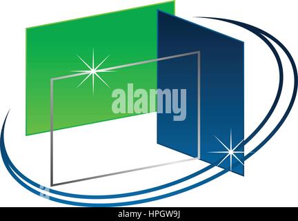 Glass Service Industry Stock Vector