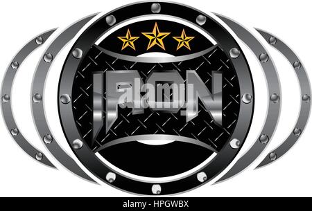 Mixed Martial Arts Letter Iron Stock Vector