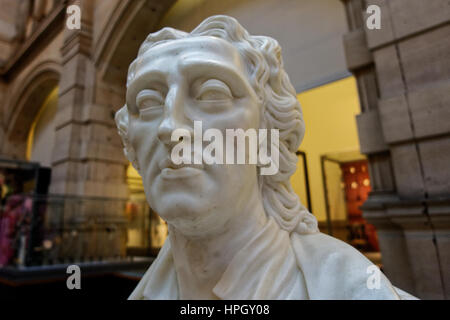 bust of John Locke in Kelvingrove Art Gallery and Museum