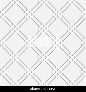 Vector background seamless pattern with white 3d diamond elements Stock Vector