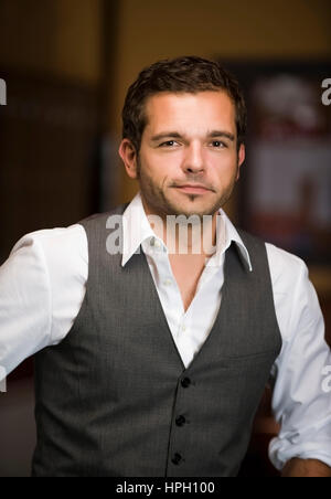 Model released , Attraktiver Mann, 3+, im Portrait - attractive man in portrait Stock Photo