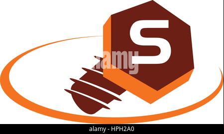 Industrial Solutions Initial S Stock Vector