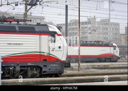 Railway yard Milano Centrale (Italy) Stock Photo