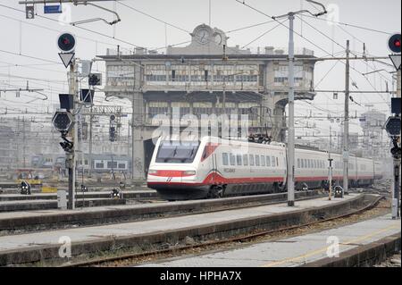 Railway yard Milano Centrale (Italy) Stock Photo