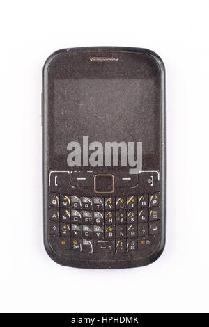 Front view of old smartphone isolated on white background Stock Photo ...