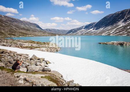 Landscap, in Scenic road Gamle Strynefjellsvegen, Norway Stock Photo