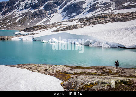 Landscap, in Scenic road Gamle Strynefjellsvegen, Norway Stock Photo