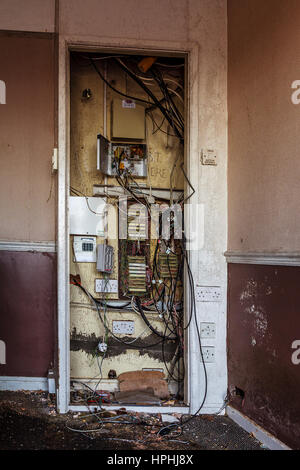 Disused Electrical Distribution Box Stock Photo