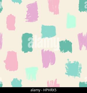 Modern grunge pattern, vector seamless thick brushstrokes pattern, hipster background, grunge strokes Stock Vector