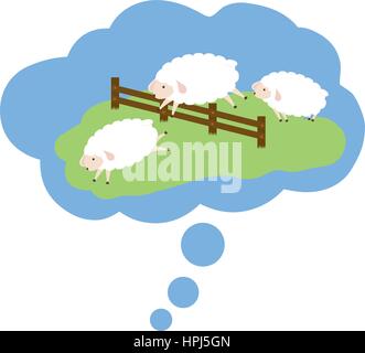 Sheep sleeping cartoon icon vector illustration graphic design Stock Vector