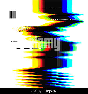 A glitch noise distortion texture background. Vector illustration Stock Photo