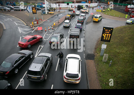 Traffic jam at Heathrow airport after three RisingUp climate