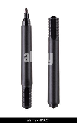 Black permanent marker isolated on white background Stock Photo