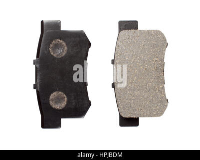 Brake pads on white background. New spare part for car brakes Stock Photo