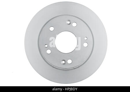 Brake disc rotor isolated on white. Braking disk. Car part Stock Photo