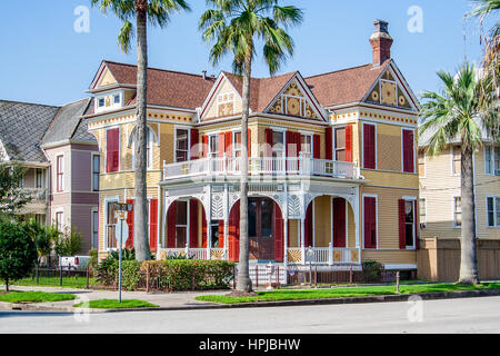 Historic home in Galveston Texas Stock Photo