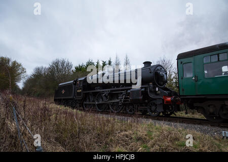 The watercress steam train in hampshire UK Stock Photo