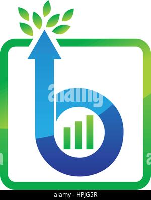 Letter B Up Arrow Stock Vector