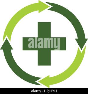 Medical Health Solutions Center Stock Vector