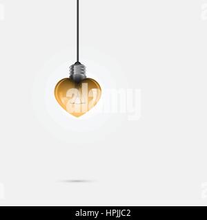 Creative Idea and light bulb concept, design for poster flyer cover brochure, business idea, education concept.vector illustration Stock Vector