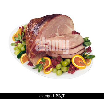 Ham Platter Spiral Cut Stock Photo