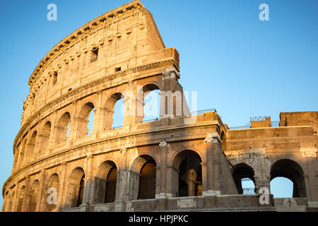 The Colosseum of Rome at dusk in Rome, Italy. Stock Photo