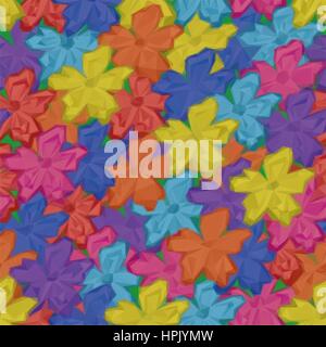 Low Poly Floral Background Stock Vector