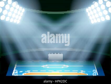 Background for posters night multisport stadium Stock Vector