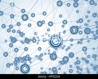 Network Computer generated abstract background Stock Photo
