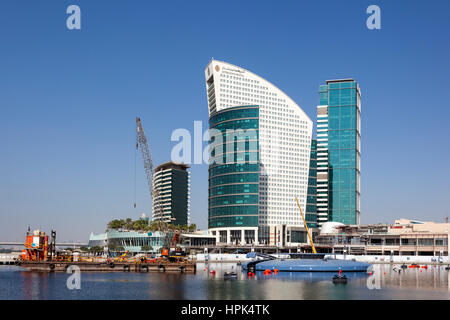 DUBAI, UAE - NOV 27, 2016: Hotel Intercontinental at the Dubai Festival City. United Arab Emirates, Middle East Stock Photo