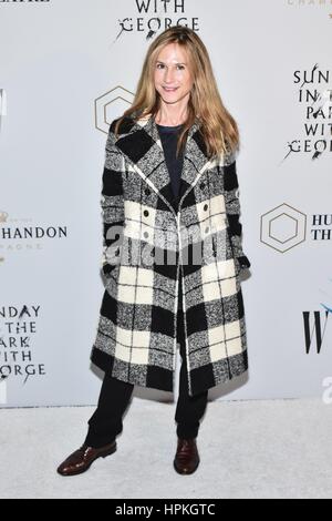 New York, NY, USA. 23rd Feb, 2017. Holly Hunter in attendance for SUNDAY IN THE PARK WITH GEORGE Revival Opening Night on Broadway, Hudson Theatre, New York, NY February 23, 2017. Credit: Steven Ferdman/Everett Collection/Alamy Live News Stock Photo