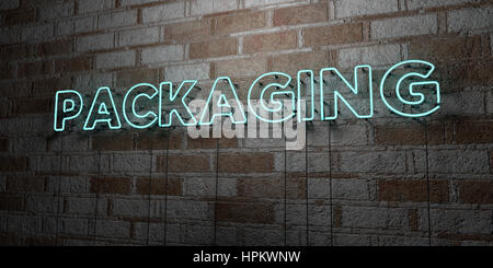 Neon Sign Packaging PACKAGING - fluorescent Neon tube Sign on brickwork - Front view - 3D ...