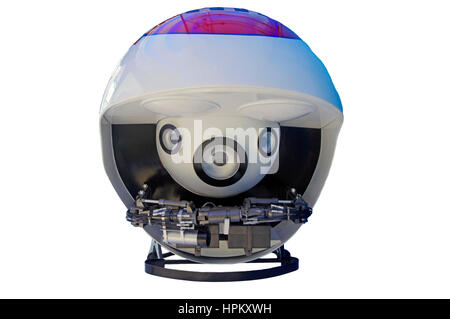 Underwater robots folded isolated on white background Stock Photo