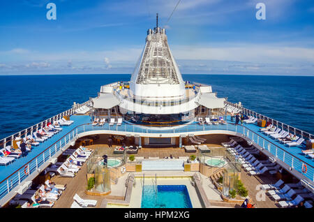 Oceania Marina Cruise Ship swimming pool Stock Photo